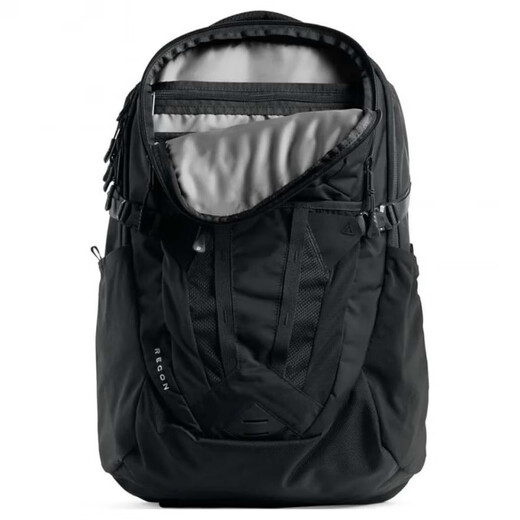 北面（The North Face）时尚百搭便携大容量尼龙双肩包常规男女同款情侣款黑色 黑色