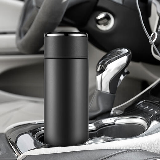 FUGUANG THERMOS CUP HOMBRES ALTA Men y mujeres 316 Estudiante de acero inoxidable Elaboración de té portátil de té portátil de gran capacidad Copa de agua Año Nuevo Personalización de regalos Negro 450ml [316 Liner interno]