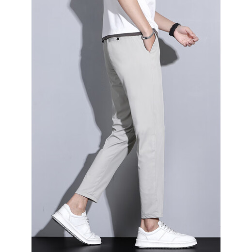SeptSwolves (Septwolves) Silk de glace haut de gamme Pantalon à neuf plats pour un pantalon décontracté pour hommes pour l'été mince pantalon tombant effilé à la mode b9905 29 29 29