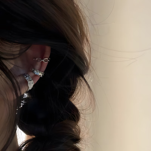 First encounter with ear clips, ear bone clips, women's earrings without pierced ears, 2025 new high-end headwear, fish bone clips, a set of ten versatile ear bone clips