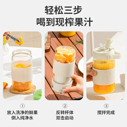 Liven (Liven) Juicer Tragbarer Elektromuicer Juicer Juicer Babynahrung Maschine gebrochenes Eis Automatische Reinigung im Freien Begleiter Tasse Hoch Borosilikat Glass LLJ-A719