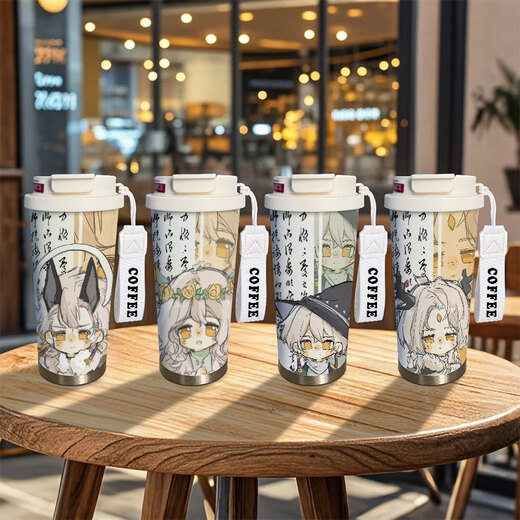 
Light meets the surrounding coffee cup thermos cup white bird wizard high-looking student girl 316 stainless steel water cup KFB3882