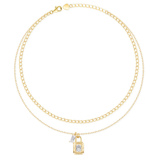 
VIGG lock necklace women's new sweater clavicle chain niche versatile retro pendant accessories lock necklace