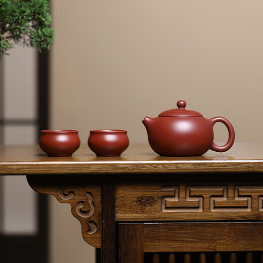 Shushi丨Beijing Hongyun Real Bare Price Yixing Handmade Purple Clay Pot Tea Set Zhuni Xishi Pot Teapot Gift Box Set