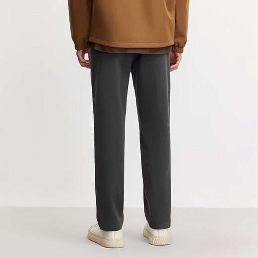 JACK&JONES Men's 25th Autumn and Winter Pants Men's Business Casual Pants Slightly Elastic Tapered Lyocell Skin-Friendly Brand Men's Pants E44 Black Sand Color Regular 31 175