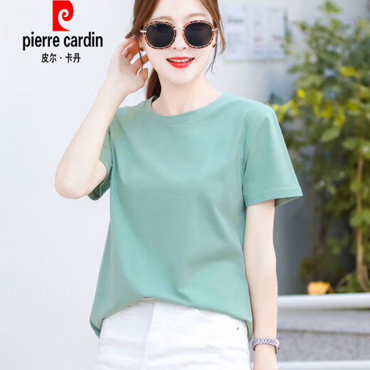 Pierre Cardin Cotton T-shirt pour femmes T-shirt à manches à manches courtes à manches courtes et à manches vertes à manches vertes à manches vertes à manche à manches d'été 6172 Purple clair à manches courtes M (recommandée 80-105 Jin [Jin équivaut à 0,5 kg]))