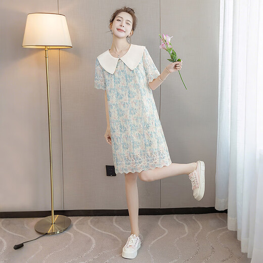 
Cypress doll collar dress 2025 summer new women's lace design loose waist temperament short skirt