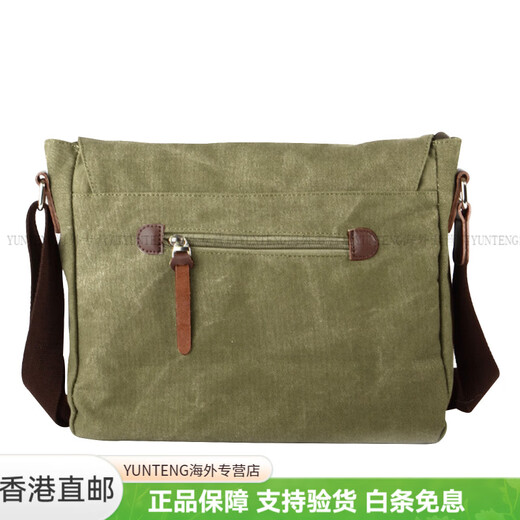 Slazenger Japaner Retro Workwear Trendy Multipocket großer Kapazität Cowide Leinwand Postbeutel Canvas Kameratasche Crossbody Black Gift Box