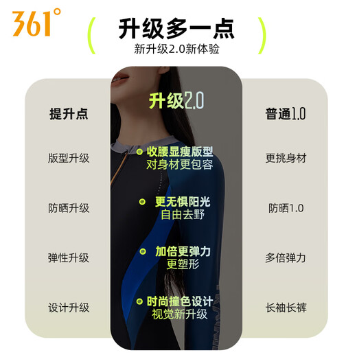 361°泳衣女防晒专业冲浪潜水服连体长袖长裤游泳衣泡温泉显瘦保守泳装