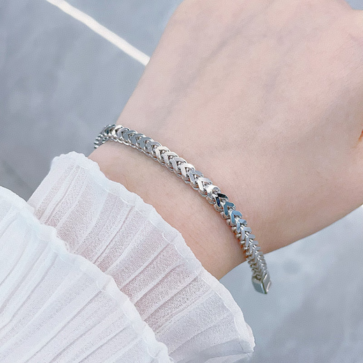 Platinum bracelet men's boutique PT950 platinum keel bracelet, wide, thick, fashionable and elegant, no invoice, gold weight 27.01g, length 16.5cm