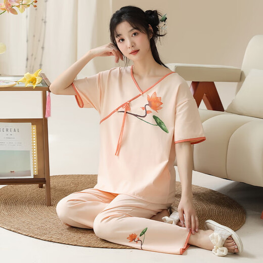 小众衣领印花设计国风元素设计舒适女士家居服睡衣YZT-9903女 YZT-9906女 2XL