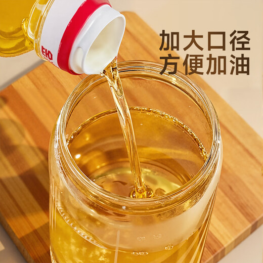 Meliya glass oil pot for kitchen household food-grade anti-leak spout without oil hanging high borosilicate oil pouring bottle large capacity