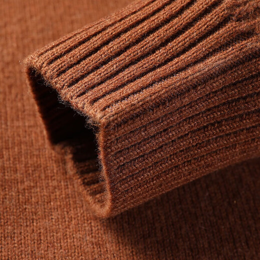 Hengyuanxiang 100% pure wool sweater men's zipper cardigan sweater thickened knitted sweater jacket Korean style autumn and winter half turtleneck men's clothing Navy L 175/50/110