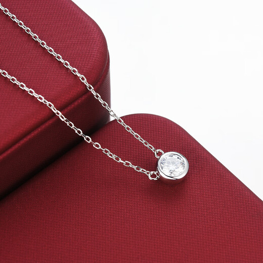 Genuine PT999 gold single bubble diamond pendant, classic and versatile for men and women, exquisite birthday gift for girlfriend Single bubble diamond pendant