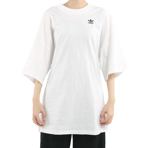 阿迪达斯 （adidas）/三叶草女子宽松休闲运动短袖T恤DW3891 H45580 165 /80A/S