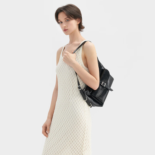 CAKNLS/KALRY25 summer new large capacity oil wax leather one-shoulder crossbody armpit bag Chinese Valentine's Day Cream milk white