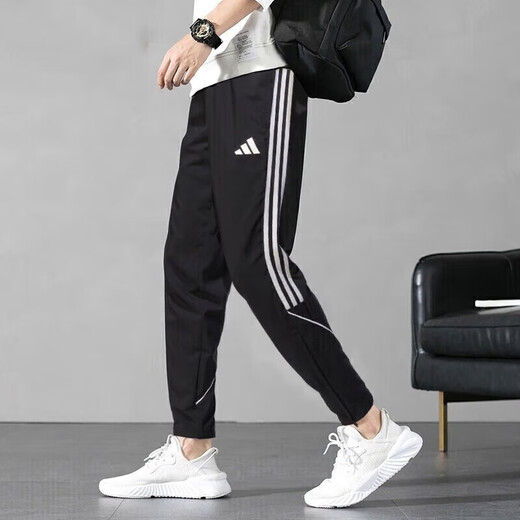 Adidas Sports Set Men's 25 Spring Fitness Training Woven Breathable Hooded Jacket Jacket Football Sports Cat Pants IB0384+IB5012 M