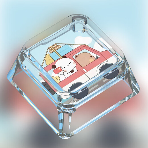 Dawenxi Yi2 Bubu Limited Emoticon Package Keycap Single Cartoon Animation Cross Achse Kreative niedliche transparente mechanische Tastatur B695-FM-Proposal [Yi2 Bubu] PC Transparent Personalisierte Tastatur