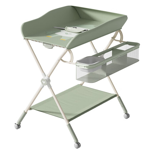 ABCMOKOO NEUE PRODUKT AESTHER Multifunktionaler Babypflege Tabelle für Windelwechsel und Berühren, Morandi Green [Aesther-Stil] Integrierte Installation ohne Installation +