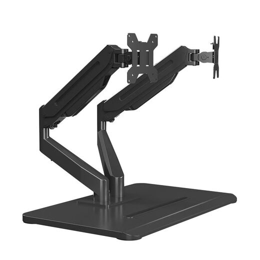 Zhiercheng desktop punch-free dual-screen computer pneumatic cantilever base monitor bracket free lifting and rotating with mobile phone slot dual-screen pneumatic arm bracket suitable for 17-32 inches, both arms load 20