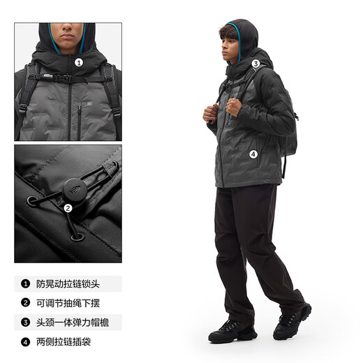 Jiao Nei Hydrogen 502Air Leichte Daunenjacke für Herren mit Kapuze, warme Jacke für Pendler, winddichter Wintermantel, neuer Stil