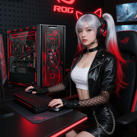 ASUS ROG Intel i7 high-end e-sports RTX5070Ti/5080 Delta CSGO fearless contract live game assembly computer host DIY assembly machine 265KF + ASUS 5060Ti 16G graphics card + 32G upgrade