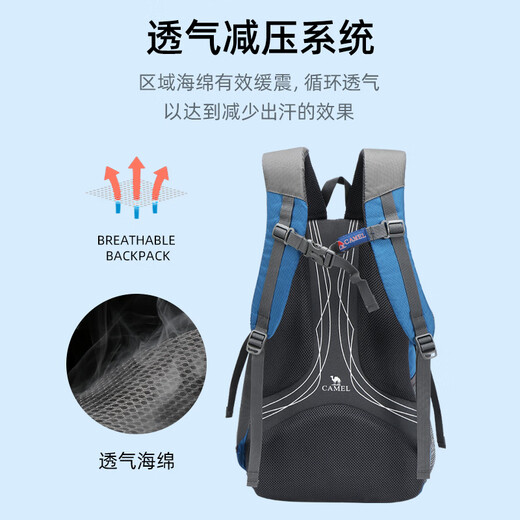 Camel (Camelbak) Camel Bolsa de senderismo al aire libre Viajes Gran capacidad Bolsa de senderismo Ligero mochila para hombres y mujeres Mochila Innocent Blue-6627