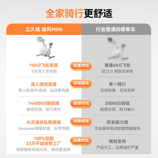 Lijiujia (lijiujia) Zhuifeng mini dynamic bicycle home intelligent self-generating fitness equipment indoor bicycle game racing
