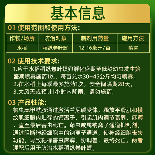 Hulian Plant Protection 20% chlorantraniliprole indoxacarb fruit tree vegetable armyworm cabbage moth rice leaf roller pesticide insecticide