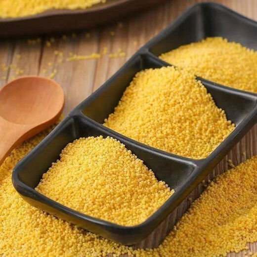 Reine Klebreissamen, authentische gelbe Hirsesamen, klebrig und klebrig, doppelt früh reifend, vogelresistent, ablagerungsresistent, können zu Klebreiskuchen verarbeitet werden, gelbgolden/weich wachsartig/trockenresistent, 50 g pro Packung