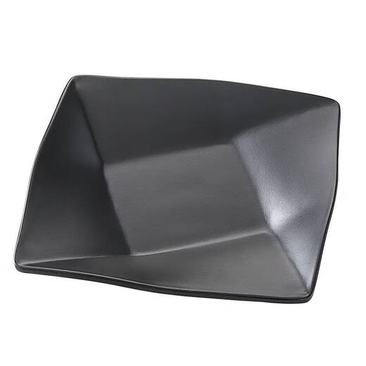 Yusen Imelamine tableware plate commercial catering snack plate barbecue hot pot side dishes cold dishes fried rice black plate plastic plate ljp1098 half box 36 pieces