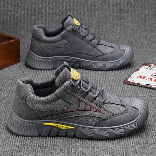Changxiang Huili Herrenschuhe Sommer atmungsaktiv 2025 Schuhe Herren Sportlosen Schuhe Herren Arbeit Schuhe Arbeitsschutz Kleidung-resistente Bergsteife Martin Boots Männer Khaki 41