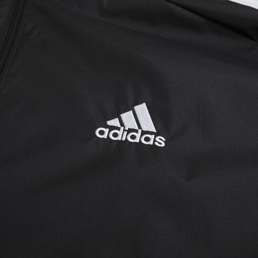 阿迪达斯 （adidas）阿迪达斯梭织连帽夹克男春季运动服休闲跑步外套IB0384 IB0384/松紧袖口/三条纹 S