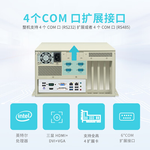Yuechangsheng Zhuoling - micro mini embedded wall-mounted high-performance vision robot industrial computer fourth generation/i3-4170 16G memory + 128G solid state drive + 1TB mechanical hard drive