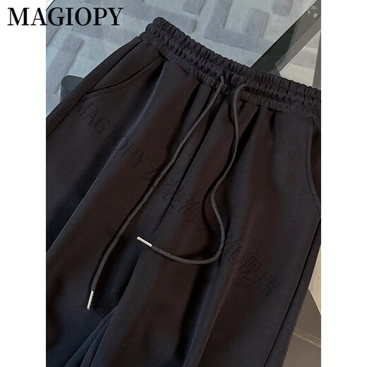 MAGIOPY国际奢侈高档品牌宽松韩版休闲运动套装女春季高级感洋气紫色卫衣 紫色上衣+黑色裤子 S(100斤以内)