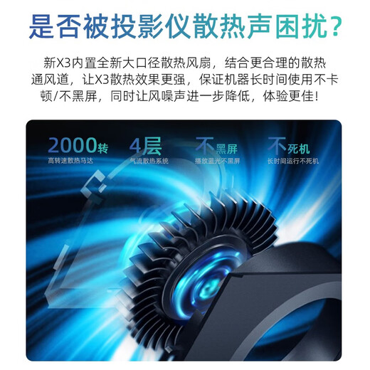 aet新款X3手机投影仪家用高清投影机投屏办公超高清小型迷你便携卧室投影机家庭影院手机投屏 X3蓝牙语音版（AI语音声控-侧投缩放-手机投屏）