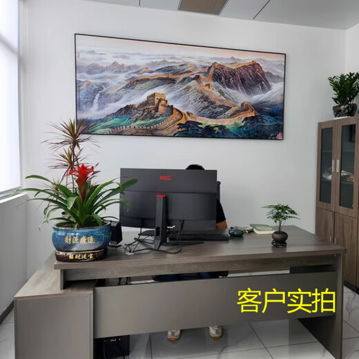 Die große Wand der Chinas Chinesischen Malts Malerei Back Mountain Picture Boss Office Dekoration Wohnzimmer Hintergrund Wände Landschaft Hängende Gemälde Kalligraphie und Malerei CT-3892 [Great Wall Begrüßungstief