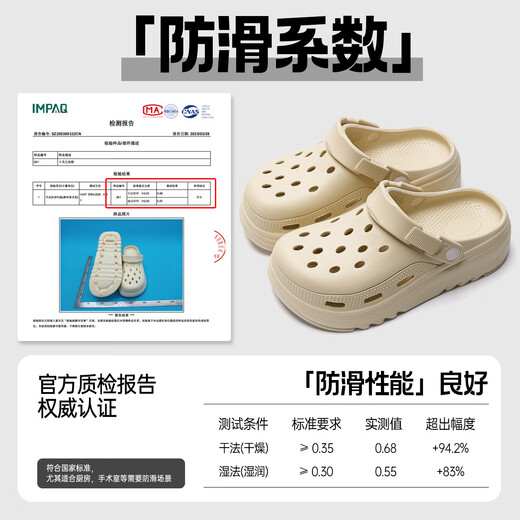 Lidani (TZLDN) Operationssaal Hole Hole Schuhe für Frauen, die für die Arbeit für die Arbeit in Sommerdamen dick-locked Nicht-Schlupf-Scheiß-Schlupfscheiben Strandsandalen