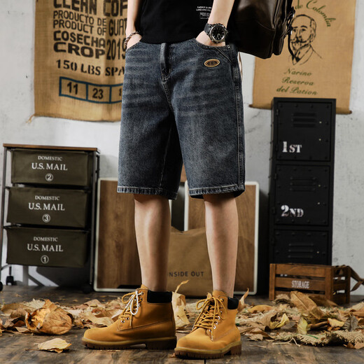 Rankdavid Light Luxury New Brand American Casual Denim Shorts Мужчины носят 5 минут.