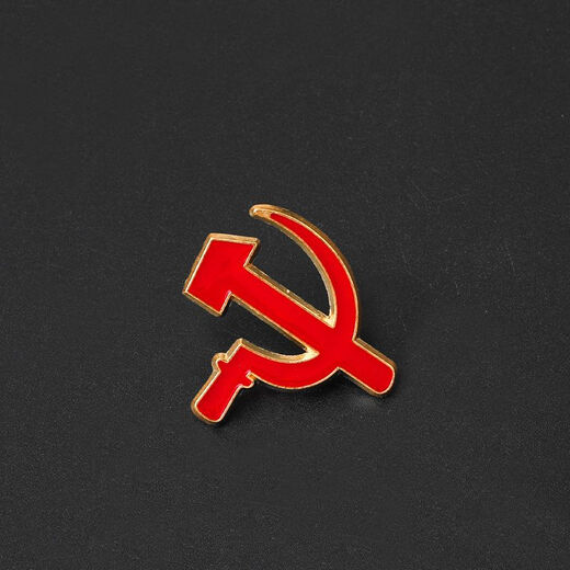 National Day communist red brooch Soviet retro metal sickle and hammer five-pointed star badge badge accessories brooch spare button