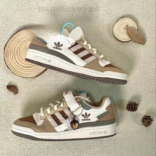 
Adidas (adidas) Clover FORUM Chestnut Mocha Brown Low Top Men and Women Velcro Sports and Casual Board Shoes IF3884 Brown/White (IF3884) 40