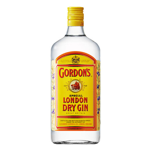 哥顿金酒 Gordon's杜松子酒伦敦干味毡酒琴酒洋酒鸡尾酒基酒750ml 哥顿金酒+百加得白朗姆酒