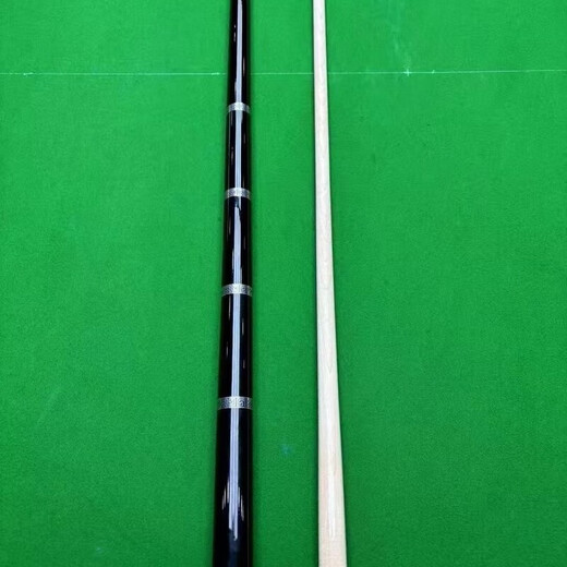 Three big heads, middle head split high-end silver ring nine-ball chasing points Chinese black eight replica 1 1 handmade billiard cue Zhengtu 3 single pole + pole bag middle head 11.5mm