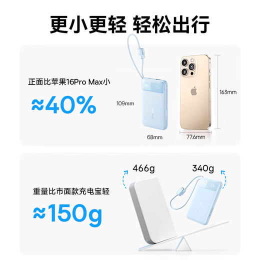 Baseus national standard 3C certification can be used on airplanes. Power bank 20000 mAh 22.5W built-in line fast charging mobile power supply suitable for Apple 17 Huawei Xiaomi Android mobile phone