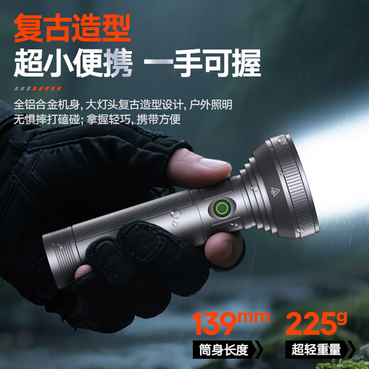 
() Flashlight, bright, long, continuous, home small military outdoor [SFL6168] Small and portable 14500LX
