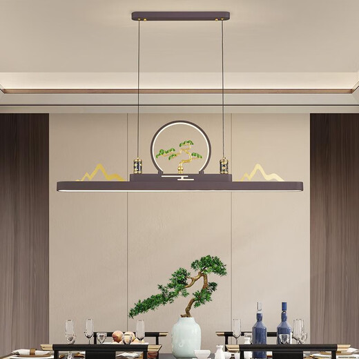 欧普照明（OPPLE）2025新款新中式餐厅吊灯珐琅彩茶室茶台灯简约高端禅意中国风书房 9905-小号
