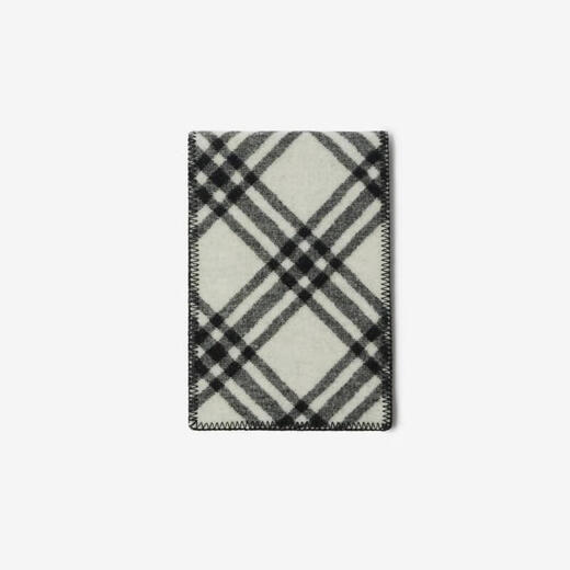BURBERRY [Same Model in Celebrity] Scarf Men and Women Checked Wool Scarf Black