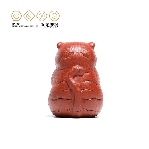 Centenary Liyong Yixing handmade purple clay tea pet ornaments original ore Zhuni Yuanbao tiger tea play sculpture Kung Fu tea set accessories Yuanbaohu-Zhuni
