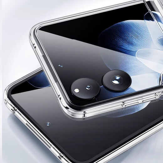 Movis is suitable for Xiaomi mixflip2 mobile phone case, new transparent ultra-thin magnetic small folding center axis hinge protective cover MIXFlip2 all-inclusive anti-fall flip cover for men and women new model with center axis high quality transparent shell