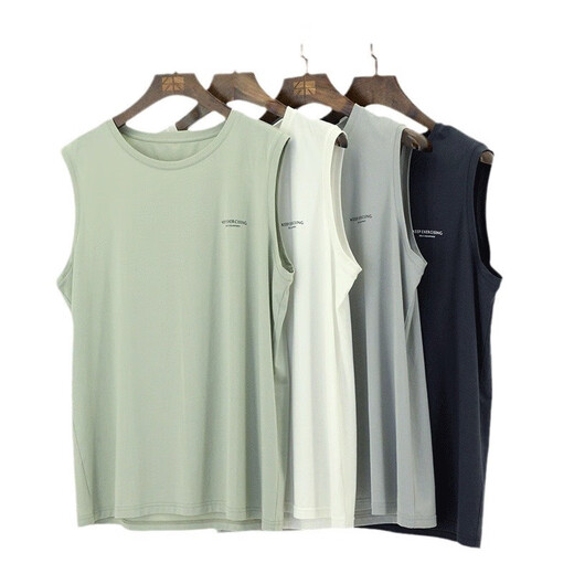 
Cool vest shorts summer thin men's pajamas Lanjing Modal cotton pajamas men's home clothing set Rock Gray BXM679B 2XL